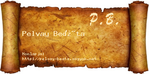 Pelvay Beáta névjegykártya